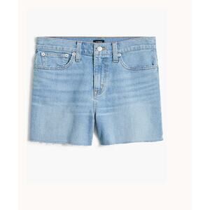 J. Crew High-rise midlength denim short in harbor wash